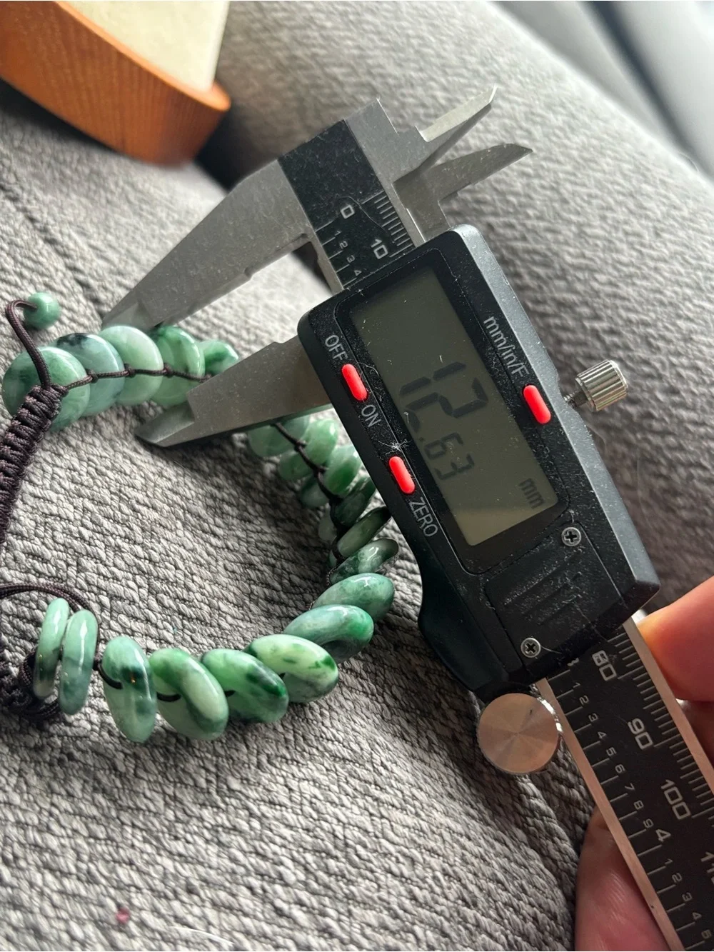 Green Jadeite Beaded Adjustable Bracelet
